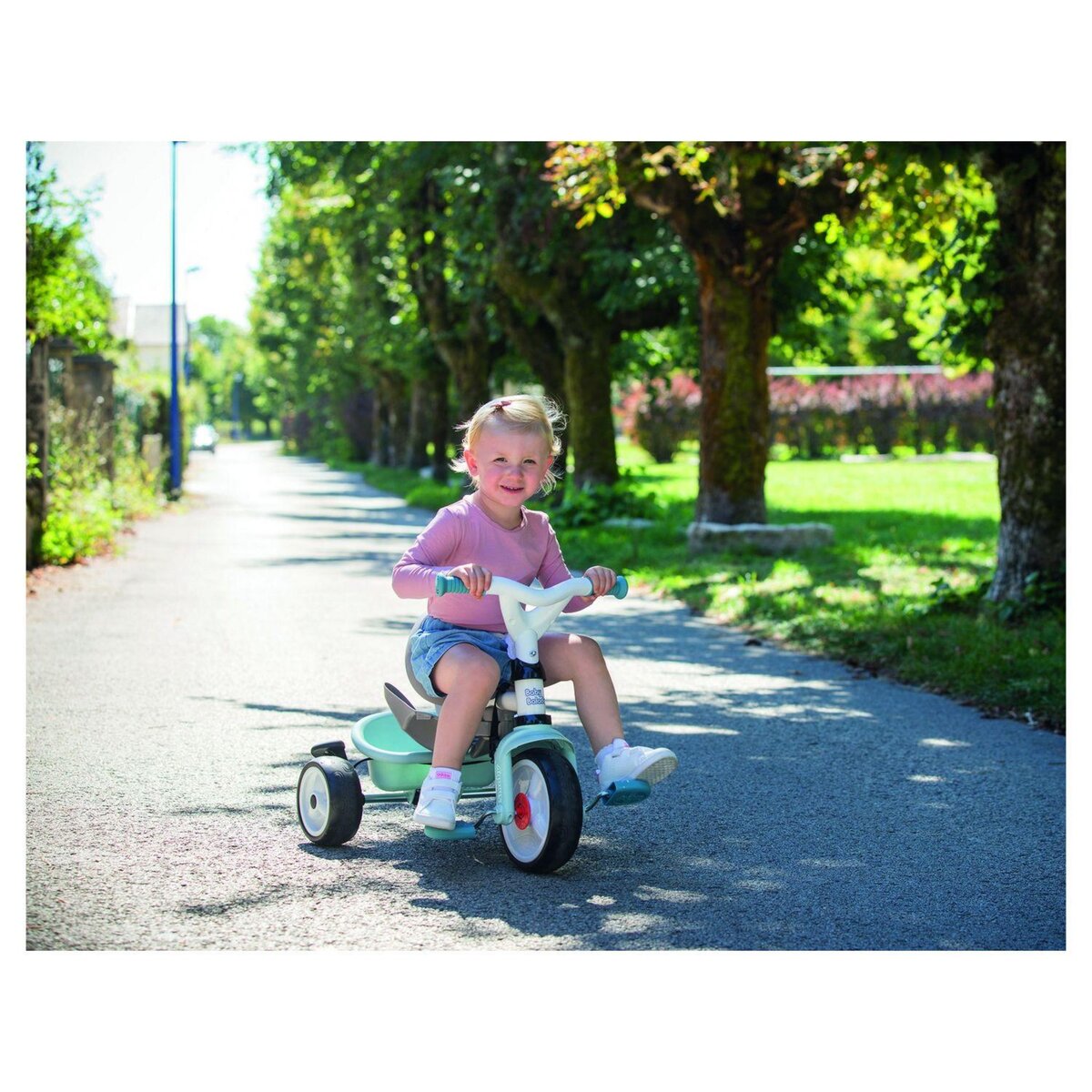 SMOBY Tricycle Baby balade plus bleu 
