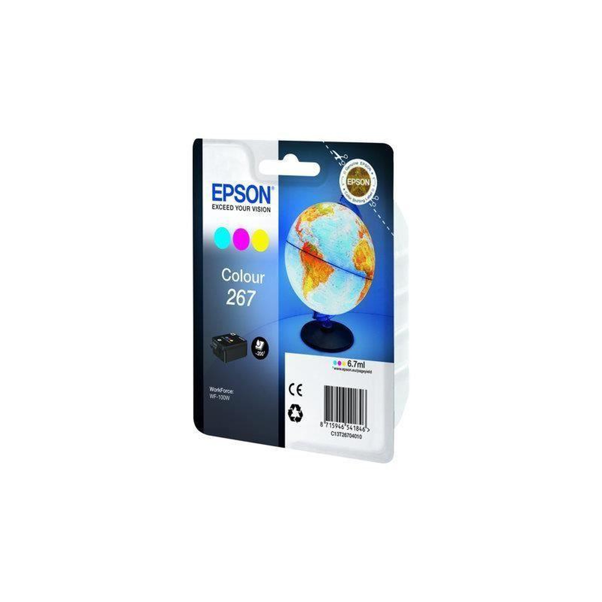 Epson EPSON Cartouche dencre 267 - Cyan, Magenta et Jaune - Capacite standard 200 pages
