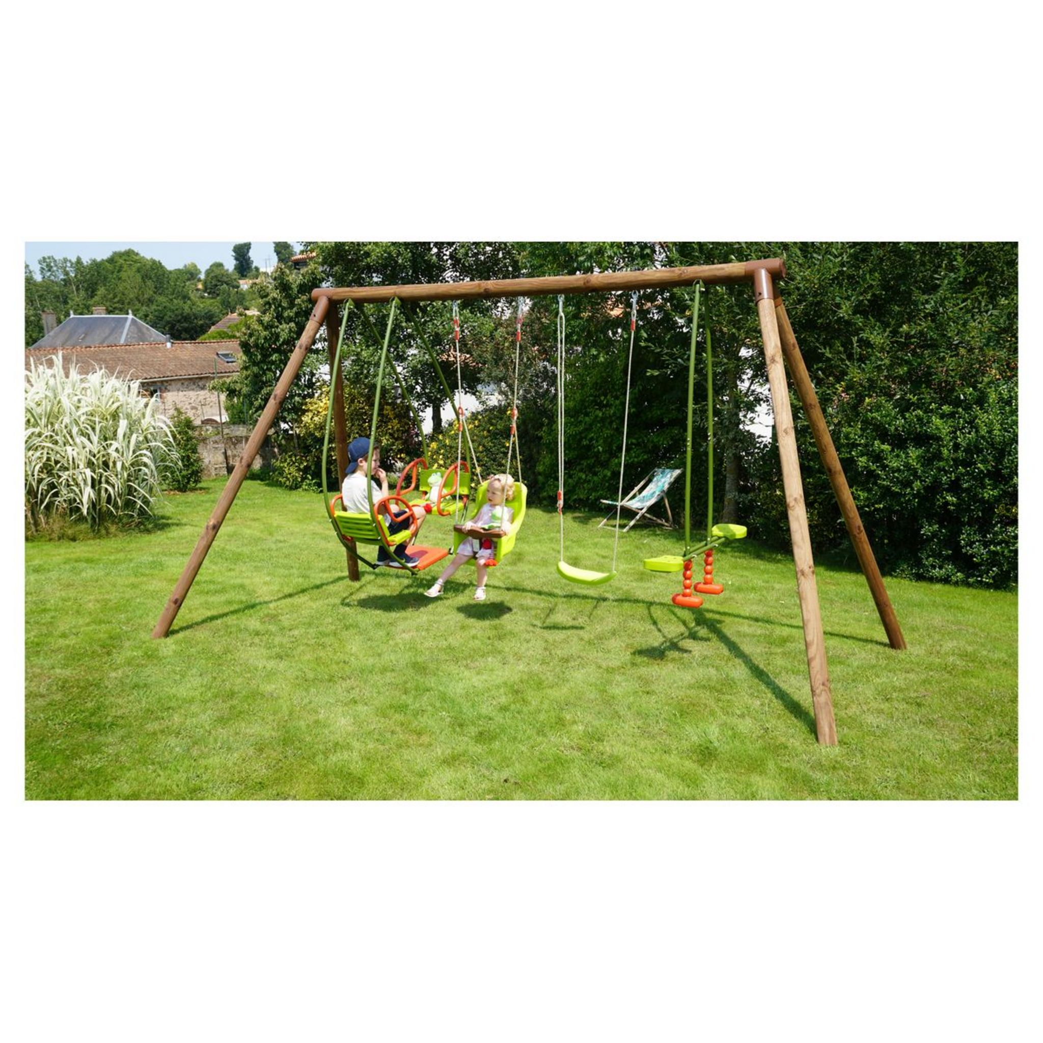 Soulet Portique balançoire - Bois  - H2,22m - SUZANNE