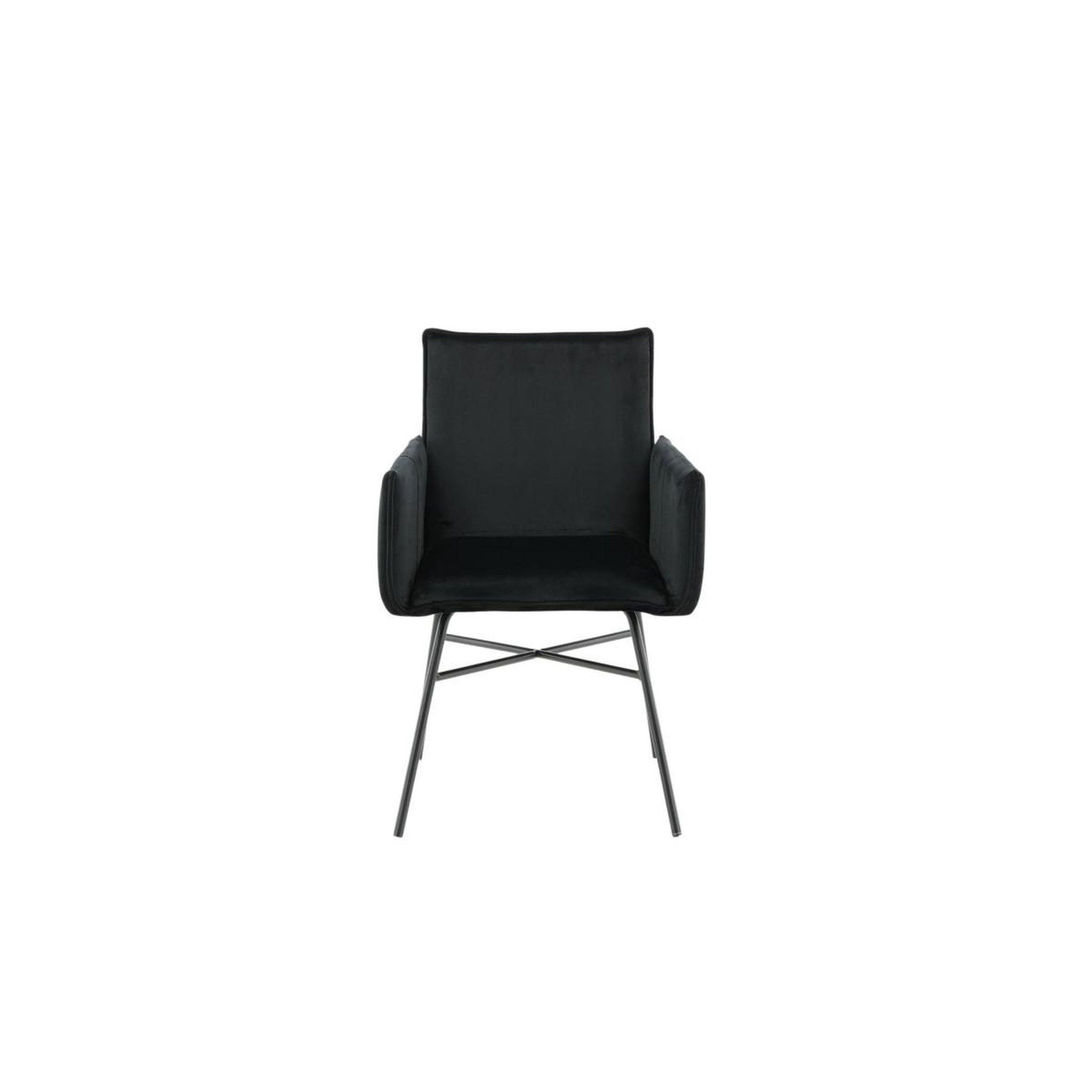 Voir la diapositive 5 : Paris Prix Chaise design en velours  petra  87cm noir
