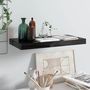 Voir la diapositive 2 : VIDAXL Etagere murale flottante Noir brillant 50x23x3,8 cm MDF