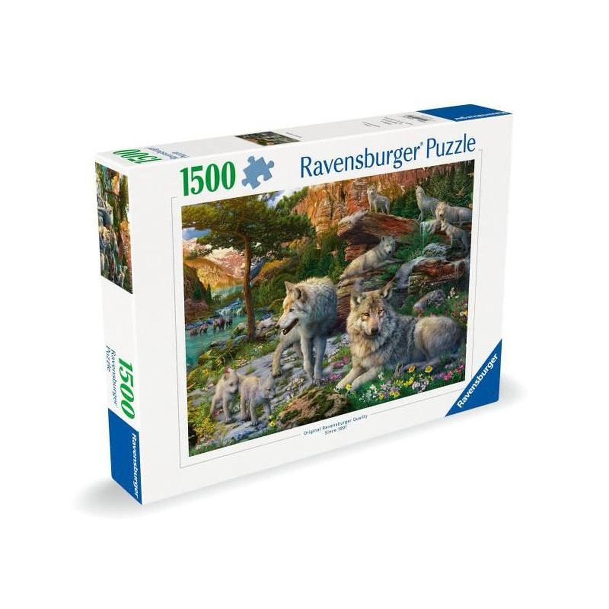 Voir la diapositive 5 : RAVENSBURGER Puzzle 1500 pièces Loups au printemps – Ravensburger – Dès 14 ans – Adulte & Enfant – 80x60 cm