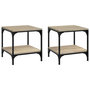 Voir la diapositive 2 : VIDAXL Tables d'appoint 2 pcs Chene sonoma 40x40x40 cm Bois ingenierie