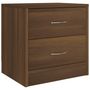 Voir la diapositive 2 : VIDAXL Table de chevet chene marron 40x30x40 cm bois d'ingenierie