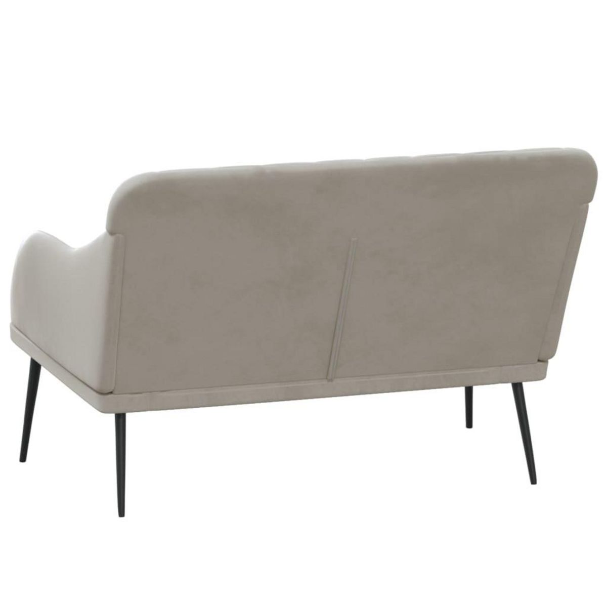 VIDAXL Banc Gris clair 110x76x80 cm Velours