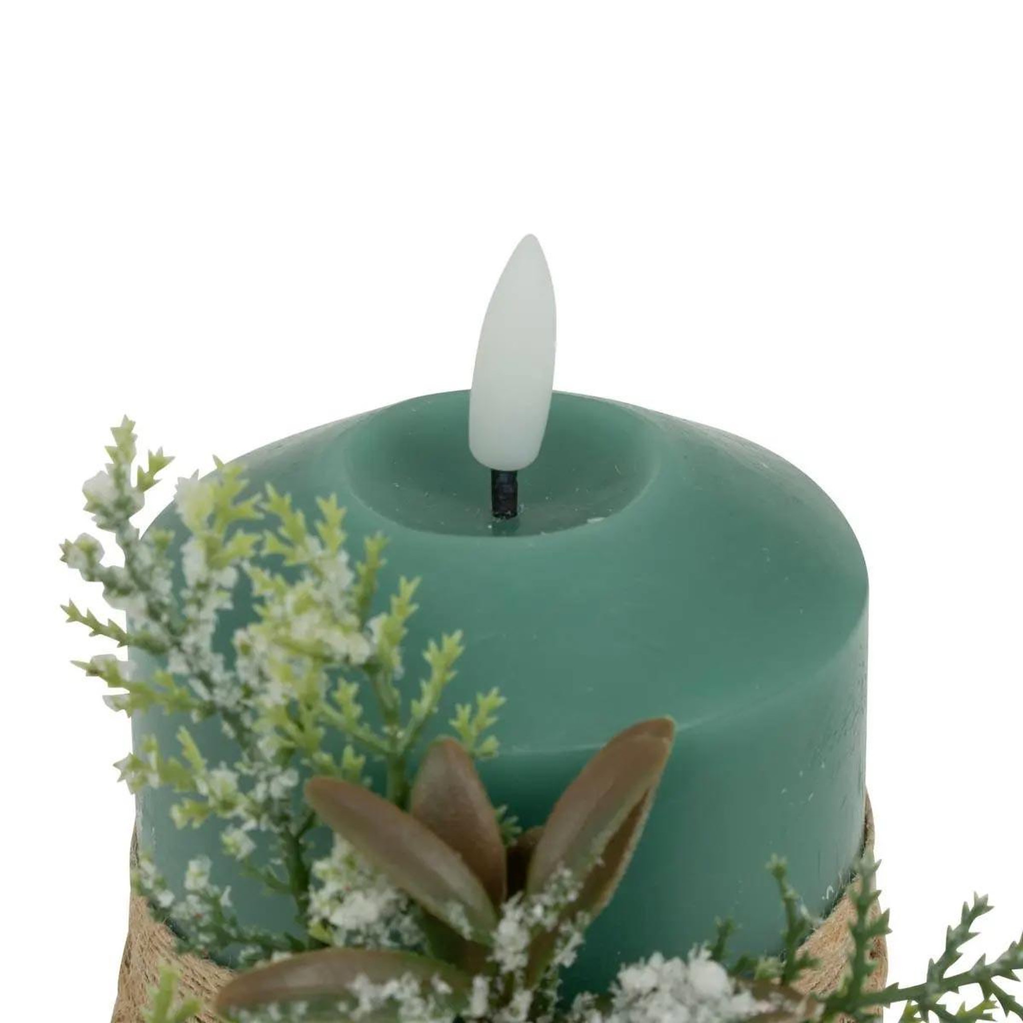 Voir la diapositive 3 : ATMOSPHERA Bougie led de noël  branche  12cm vert