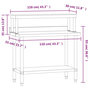 Voir la diapositive 6 : VIDAXL Table de travail de cuisine avec etagere 110x55x120 cm inox