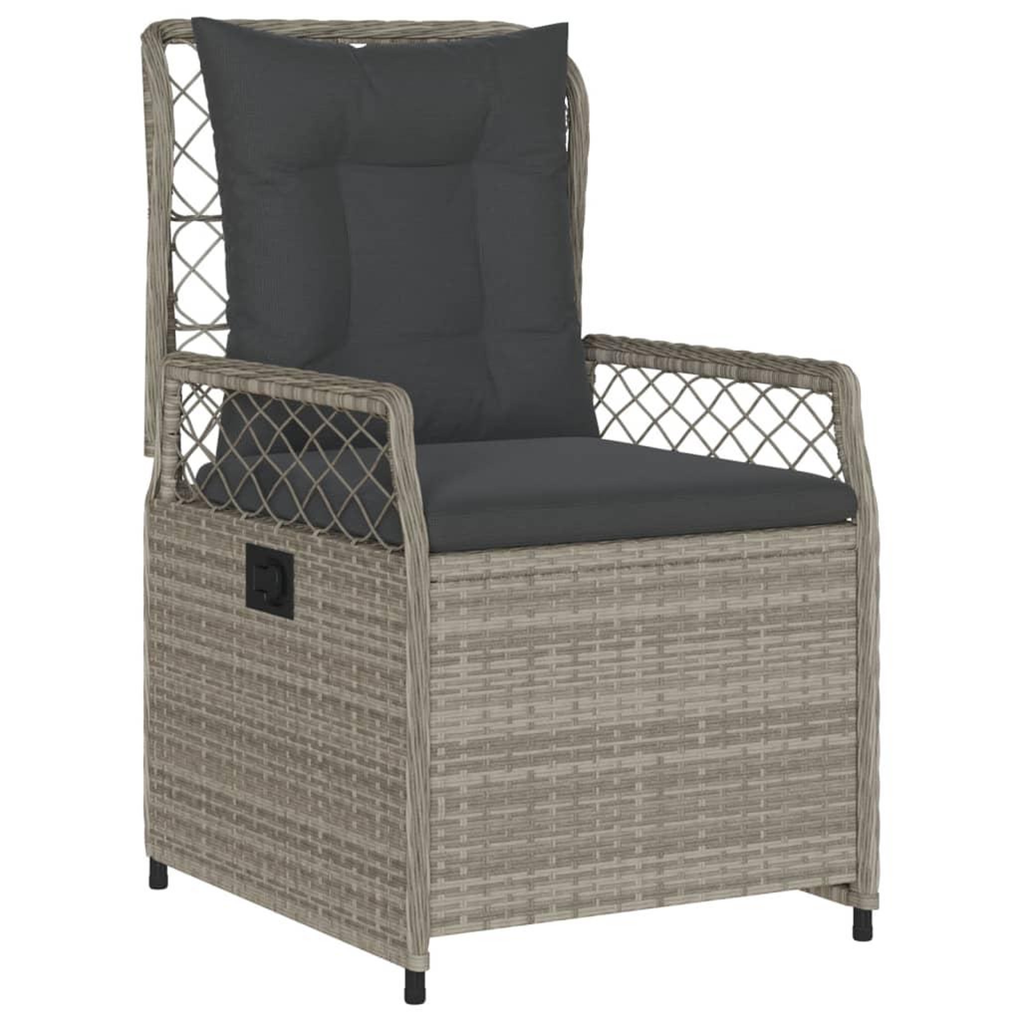 Voir la diapositive 4 : VIDAXL Chaises inclinables de jardin lot de2 gris clair resine tressee