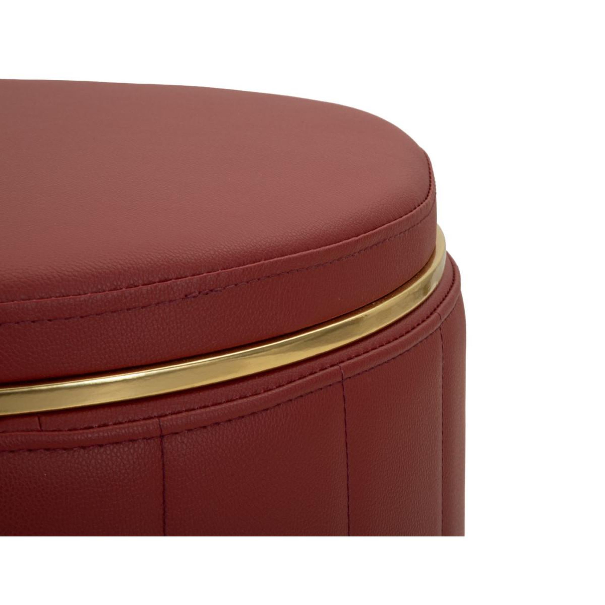 Voir la diapositive 3 : Paris Prix Pouf coffre design  london  46cm rouge
