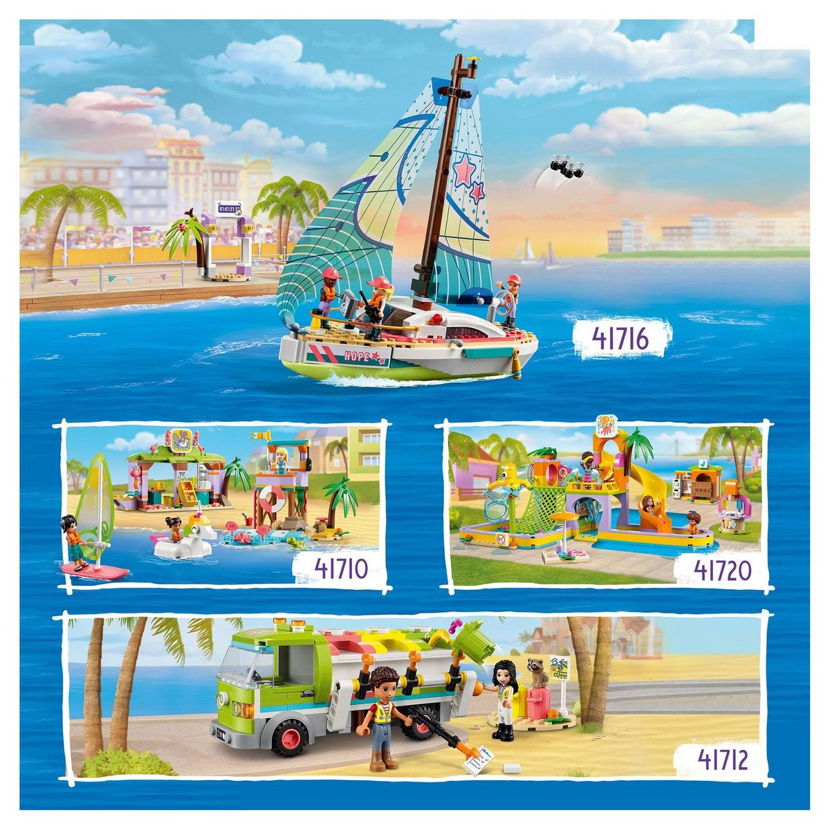 LEGO Friends 41716 L&rsquo;Aventure en Mer de Stéphanie, Jouet de Bateau avec Mini-Poupées