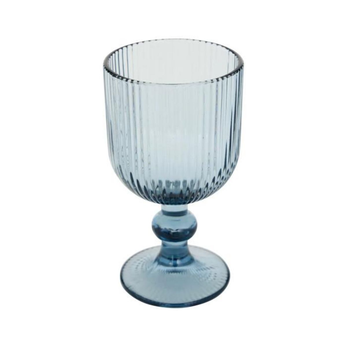 SECRET DE GOURMET Lot de 6 Verres à Vin Strie  Ema  25cl Bleu