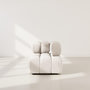 Voir la diapositive 6 : LISA DESIGN Ruby - module d'assise d'angle gauche en velours texturé