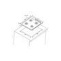 Voir la diapositive 2 : Candy Table de cuisson gaz 60cm 4 feux gris - CHW640LXB