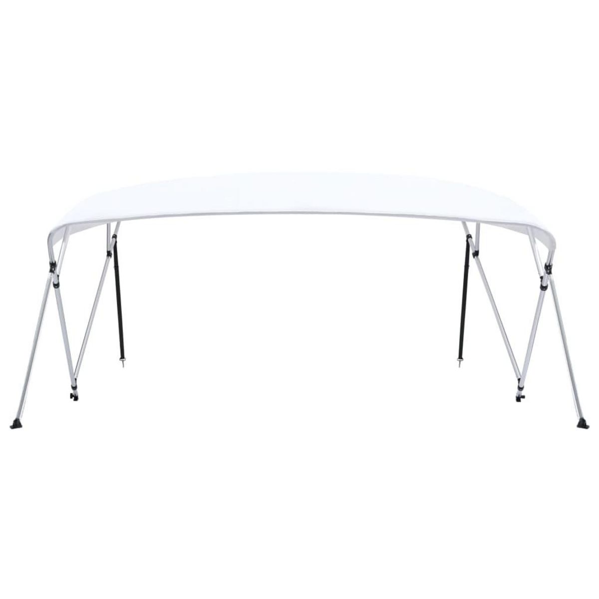 VIDAXL Auvent bimini a 4 arceaux Blanc 243x(230-244)x137 cm