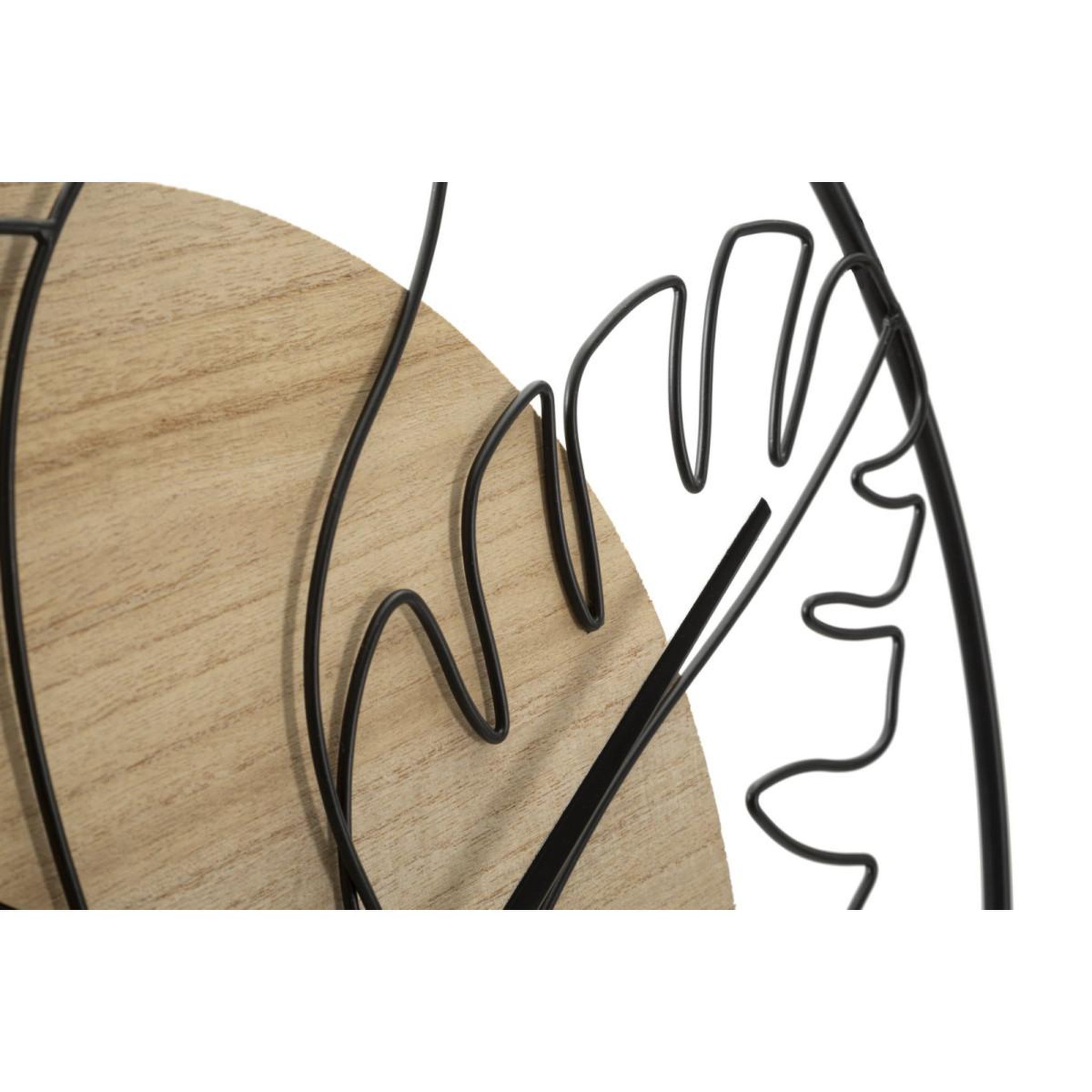 Voir la diapositive 4 : Paris Prix Horloge murale en métal  elegants  60cm naturel & noir