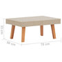 Voir la diapositive 6 : VIDAXL Table basse de jardin Resine tressee Beige