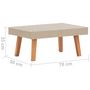 Voir la diapositive 6 : VIDAXL Table basse de jardin Resine tressee Beige