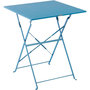 Voir la diapositive 1 : GARDENSTAR Table de jardin pliante - 2 places - Acier - Bleu azur