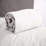 Home collection Drap housse microfibre lavee. Coloris disponibles : Gris, Rose, Bleu, Rouge, Blanc