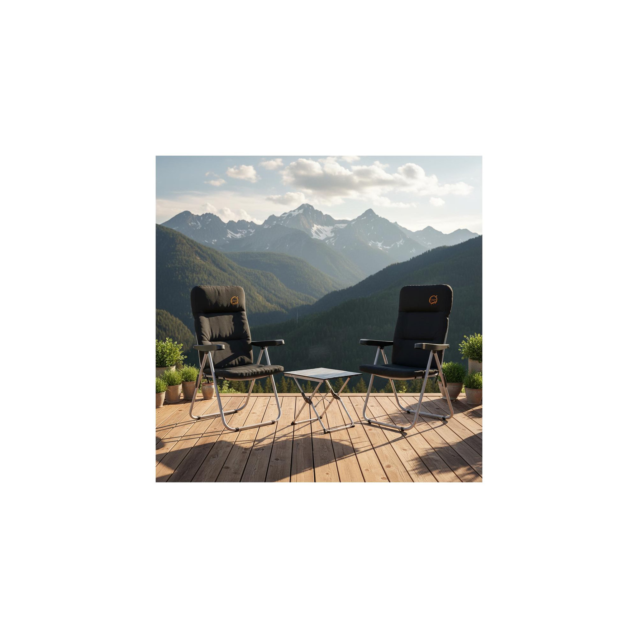Voir la diapositive 5 : O'Camp Lot de 2 fauteuils de camping confort pliables - o'camp - multipositions - 70 x 105 x 62 cm
