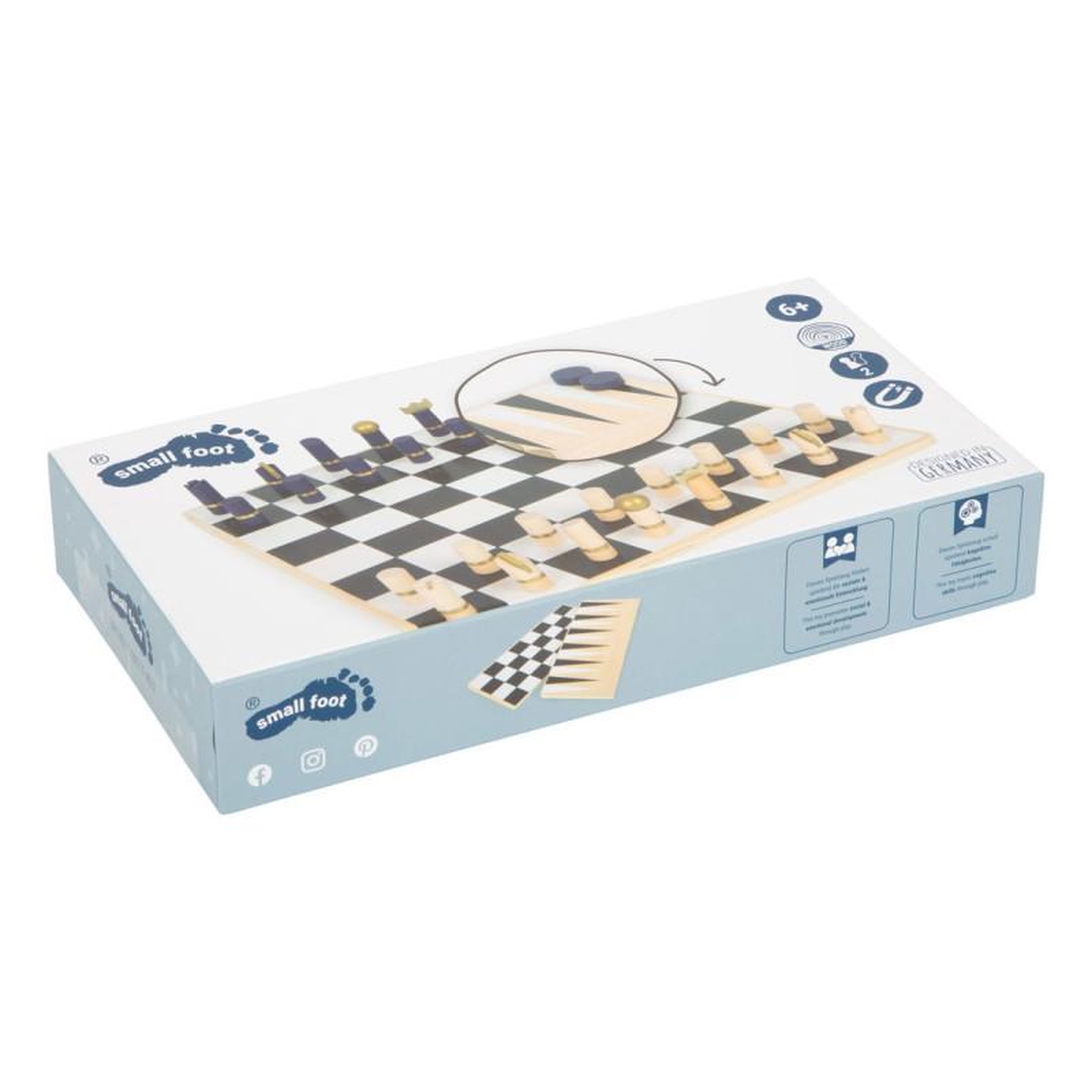 Voir la diapositive 2 : SMALL FOOT Small Foot - Chess and Backgammon Game (Golden Edition) 12222