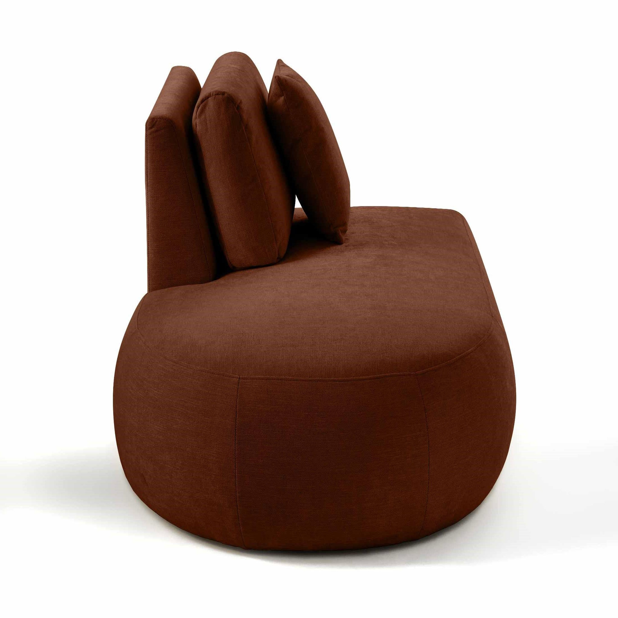 Voir la diapositive 4 : LISA DESIGN Santorini - module d'assise gauche - en tissu texturé