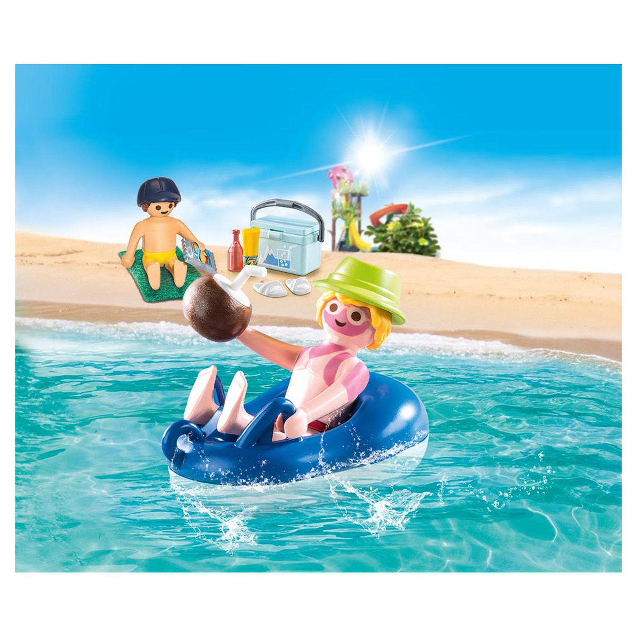 Voir la diapositive 3 : PLAYMOBIL 70112 - Family Fun Vacancier et bouée 