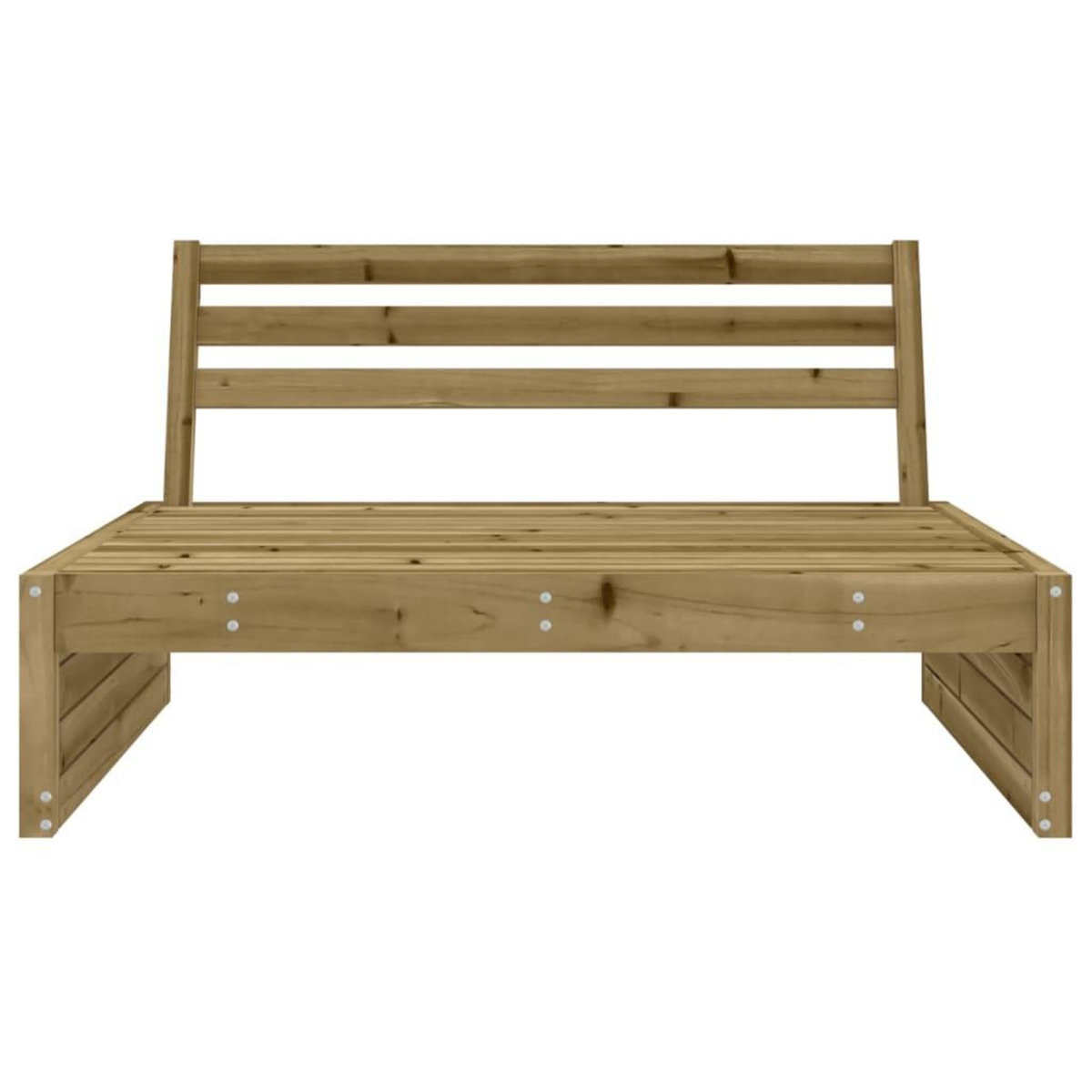 VIDAXL Canape central de jardin 120x80 cm bois de pin impregne