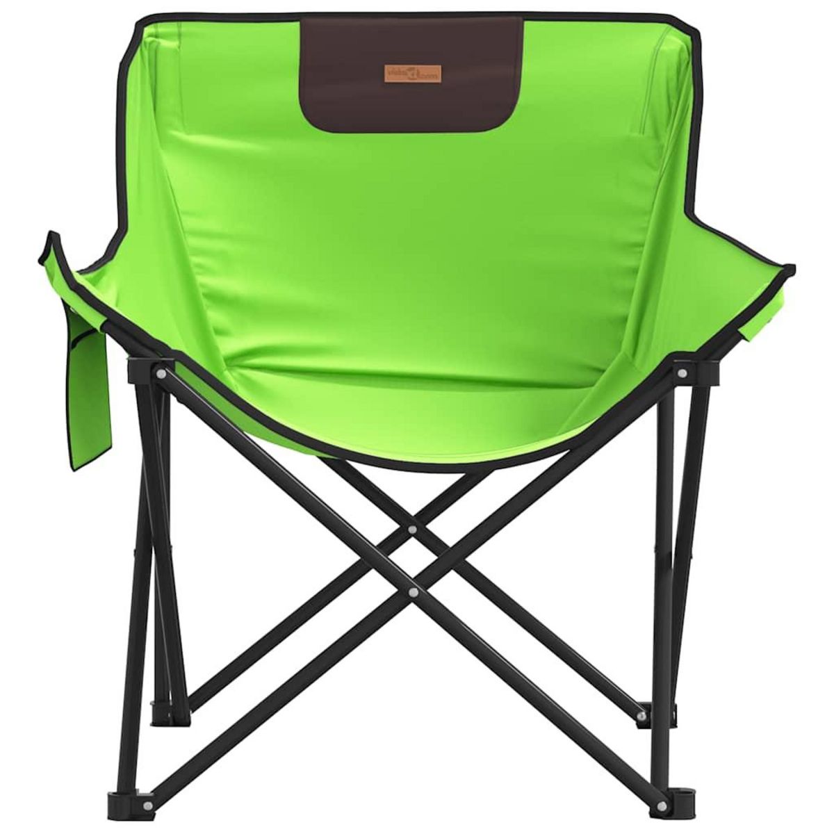 VIDAXL Chaise de camping avec poche pliable lot de 2 vert