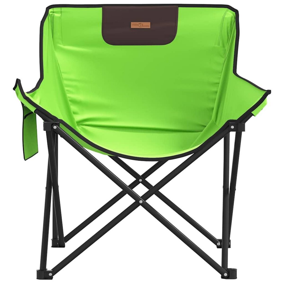 VIDAXL Chaise de camping avec poche pliable lot de 2 vert