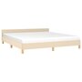 Voir la diapositive 3 : VIDAXL Cadre de lit sans matelas creme 160x200 cm tissu