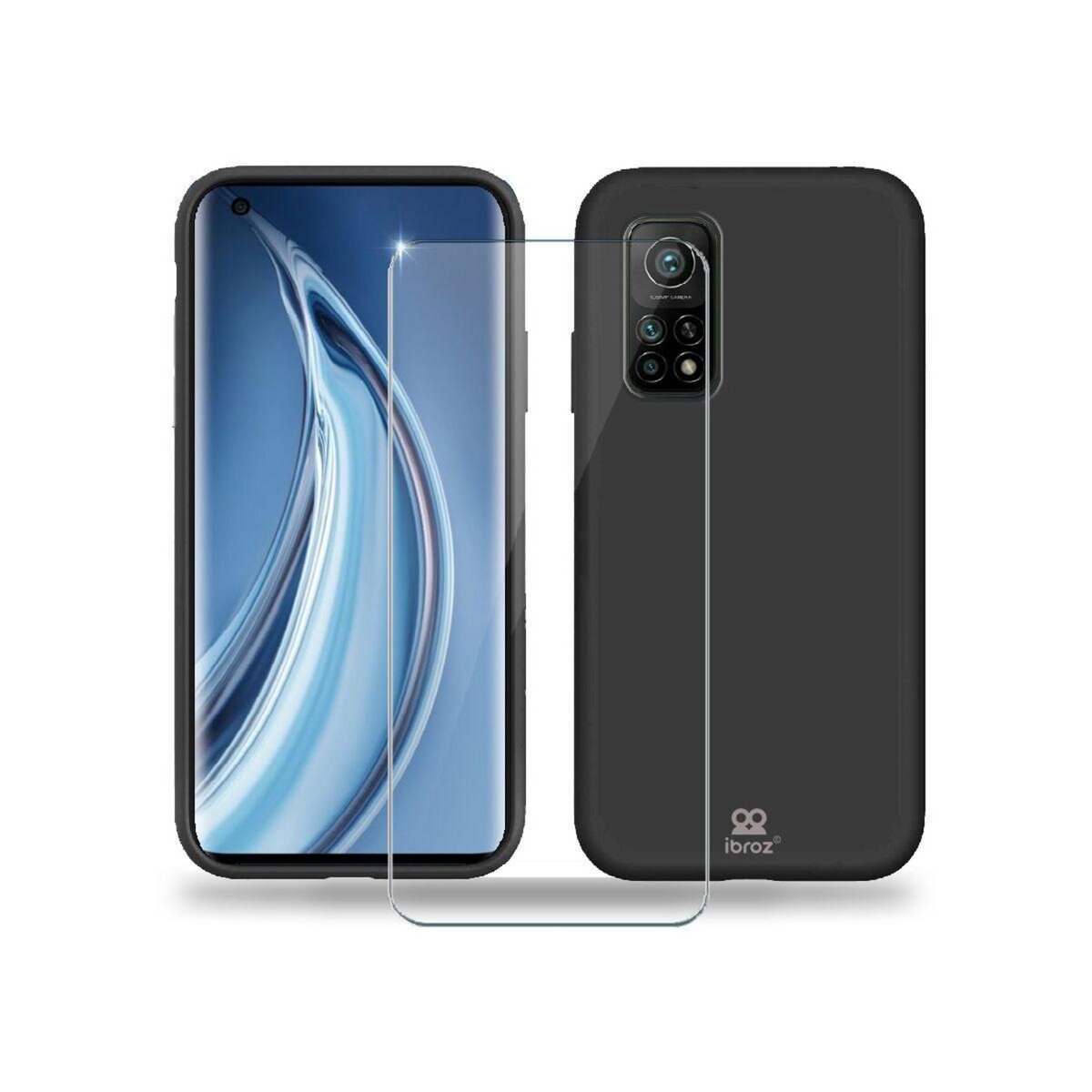 IBROZ Coque Xiaomi Mi 10T Pro Coque noir