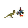 Voir la diapositive 3 : Schleich Schleich - Fuite sur quad face au vélociraptor - 41466