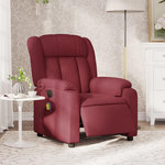 VIDAXL Fauteuil de massage inclinable electrique Rouge bordeaux Tissu