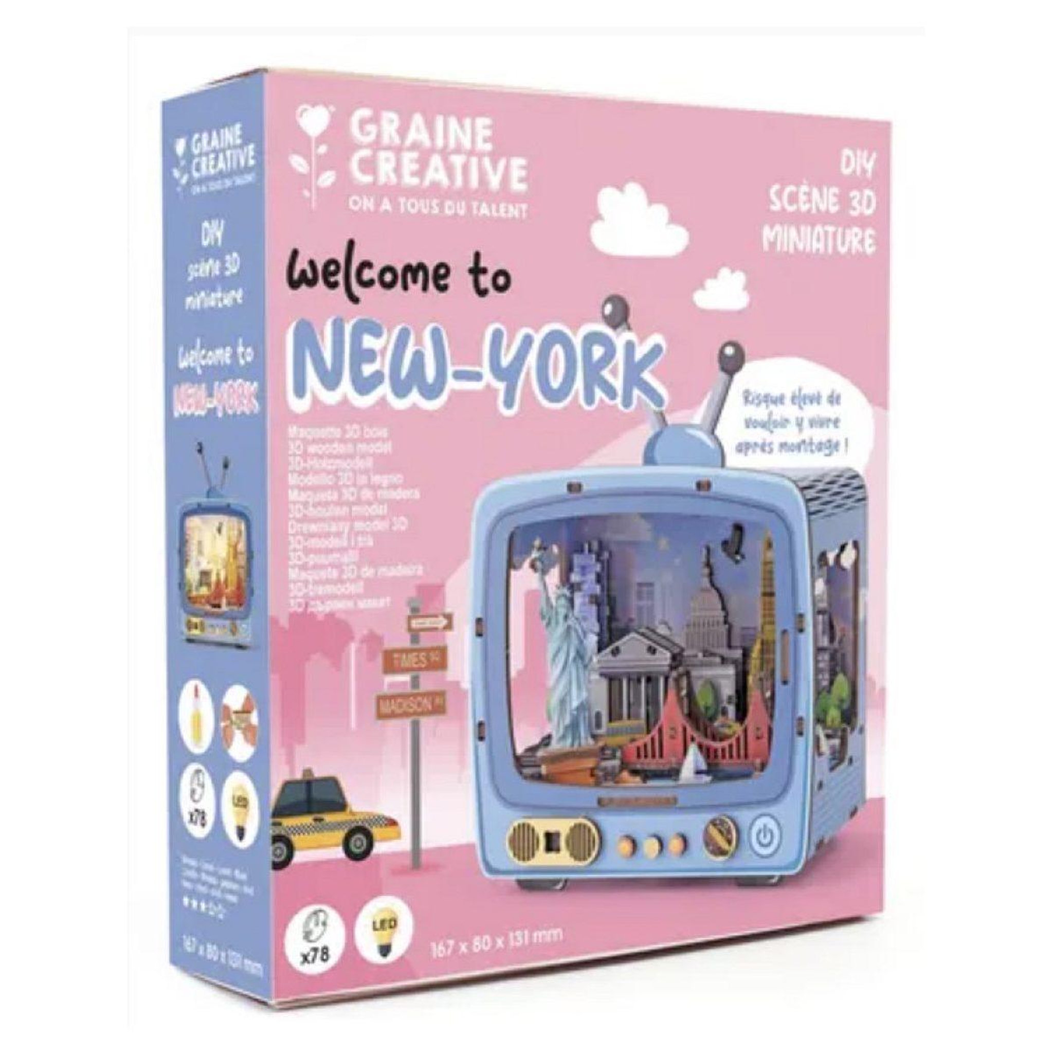 GRAINE CRÉATIVE Maquette 3d bois - tv new york