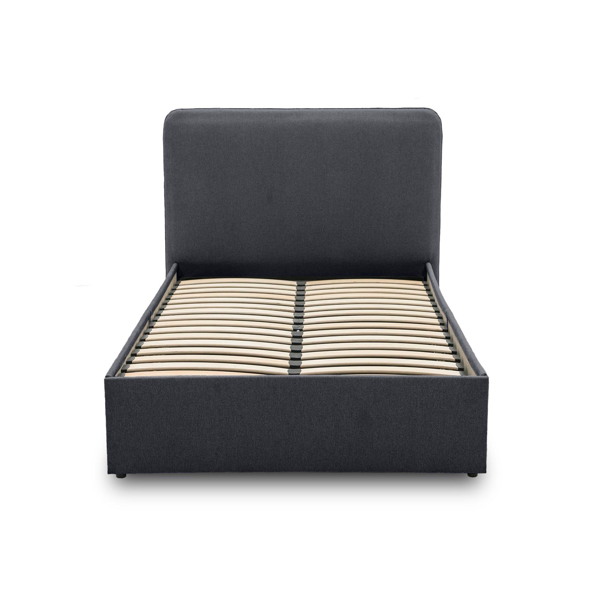 Voir la diapositive 5 : BEST MOBILIER Goyave - lit coffre - 140x190 - en tissu - sommier inclus