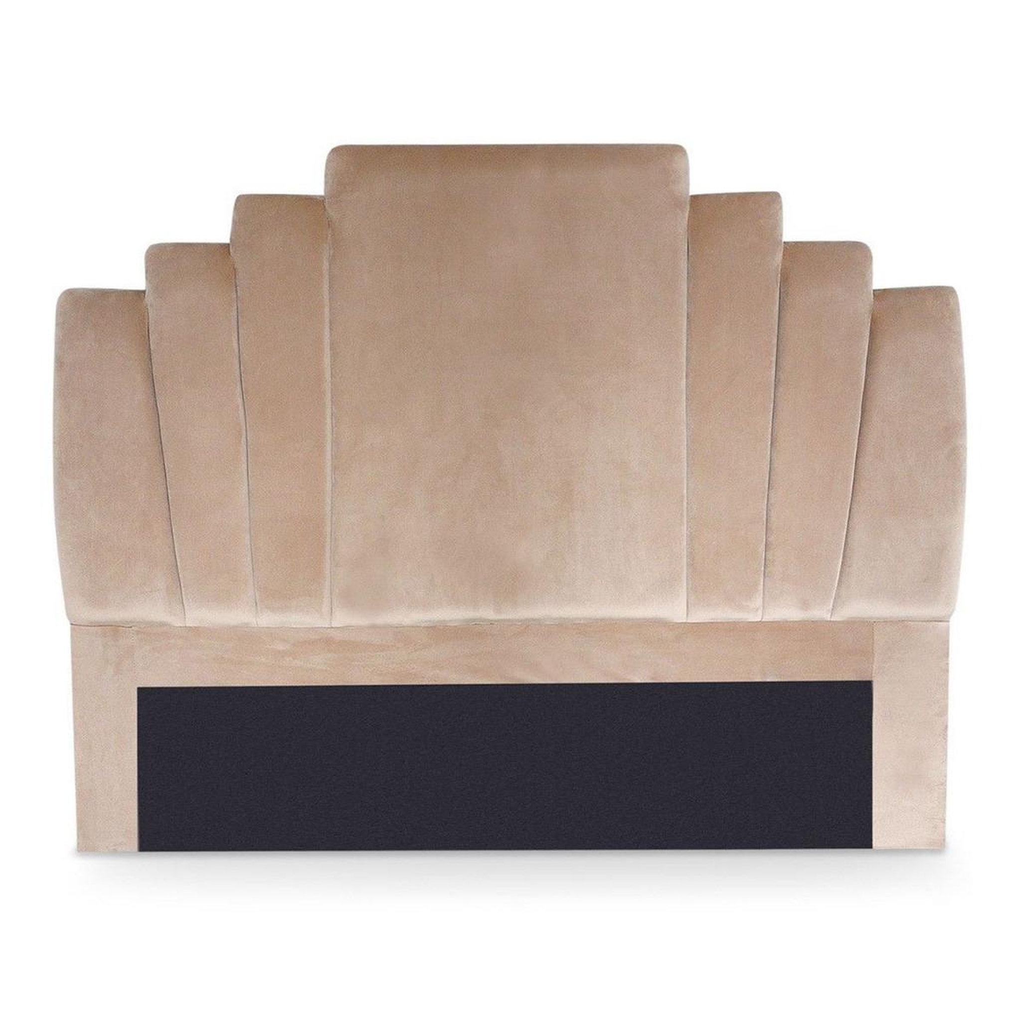 Paris Prix Tête de lit en velours  renaya  140cm taupe