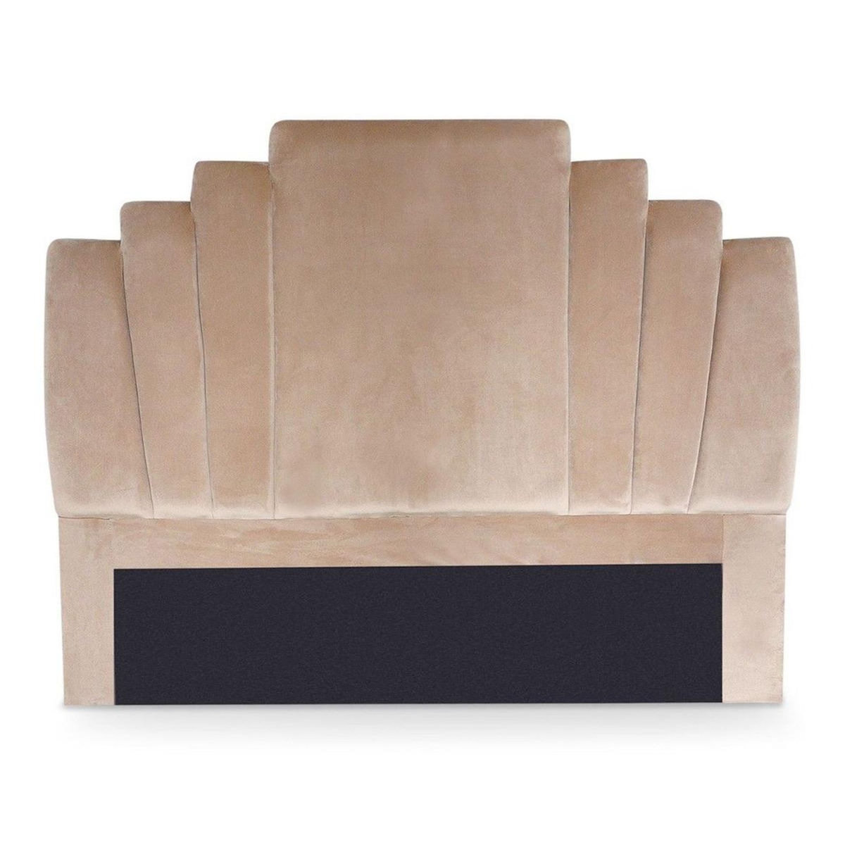 Paris Prix Tête de Lit en Velours  Renaya  140cm Taupe