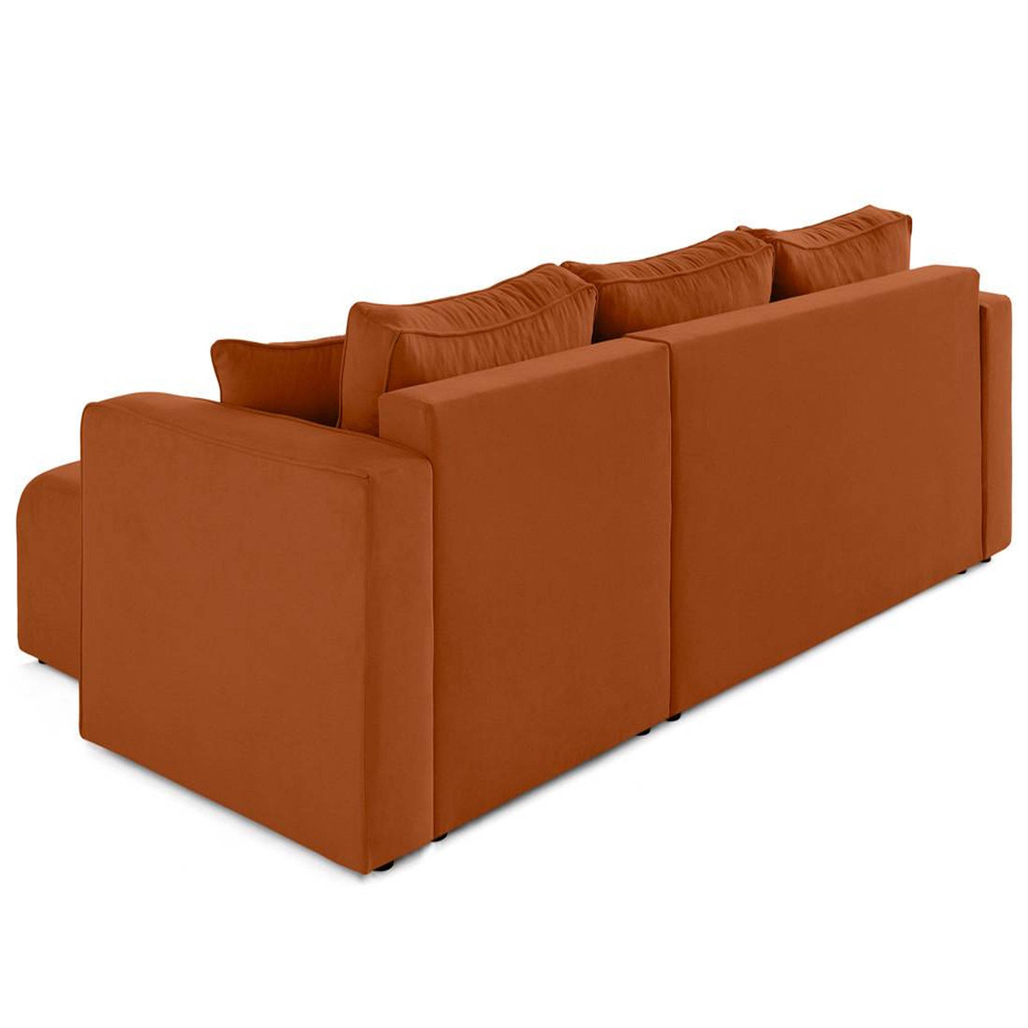 Voir la diapositive 5 : BEST MOBILIER Topaze - canapé d'angle déhoussable réversible 4 places en tissu