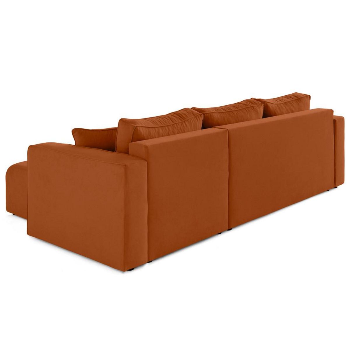 BEST MOBILIER Topaze - canapé d'angle déhoussable réversible 4 places en tissu