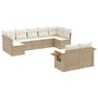 Voir la diapositive 2 : VIDAXL Salon de jardin avec coussins 9 pcs beige resine tressee