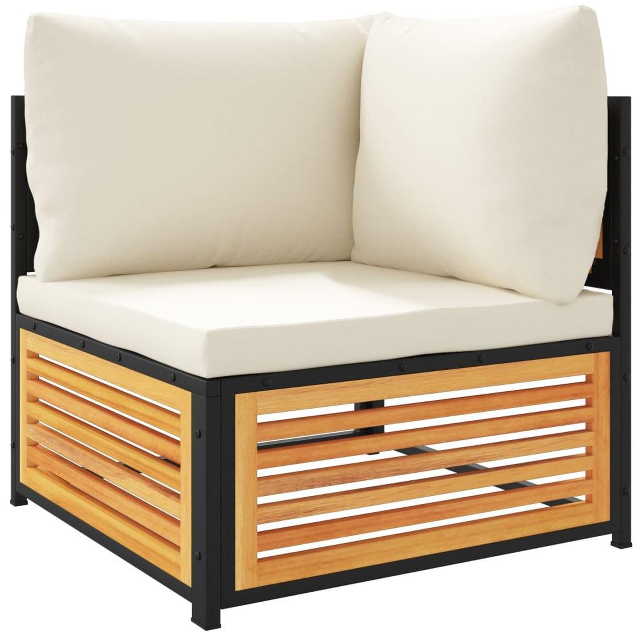 Voir la diapositive 4 : VIDAXL Salon de jardin avec coussins 9 pcs bois massif d'acacia