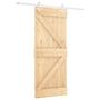 Voir la diapositive 2 : VIDAXL Porte coulissante et kit de quincaillerie 80x210 cm pin massif