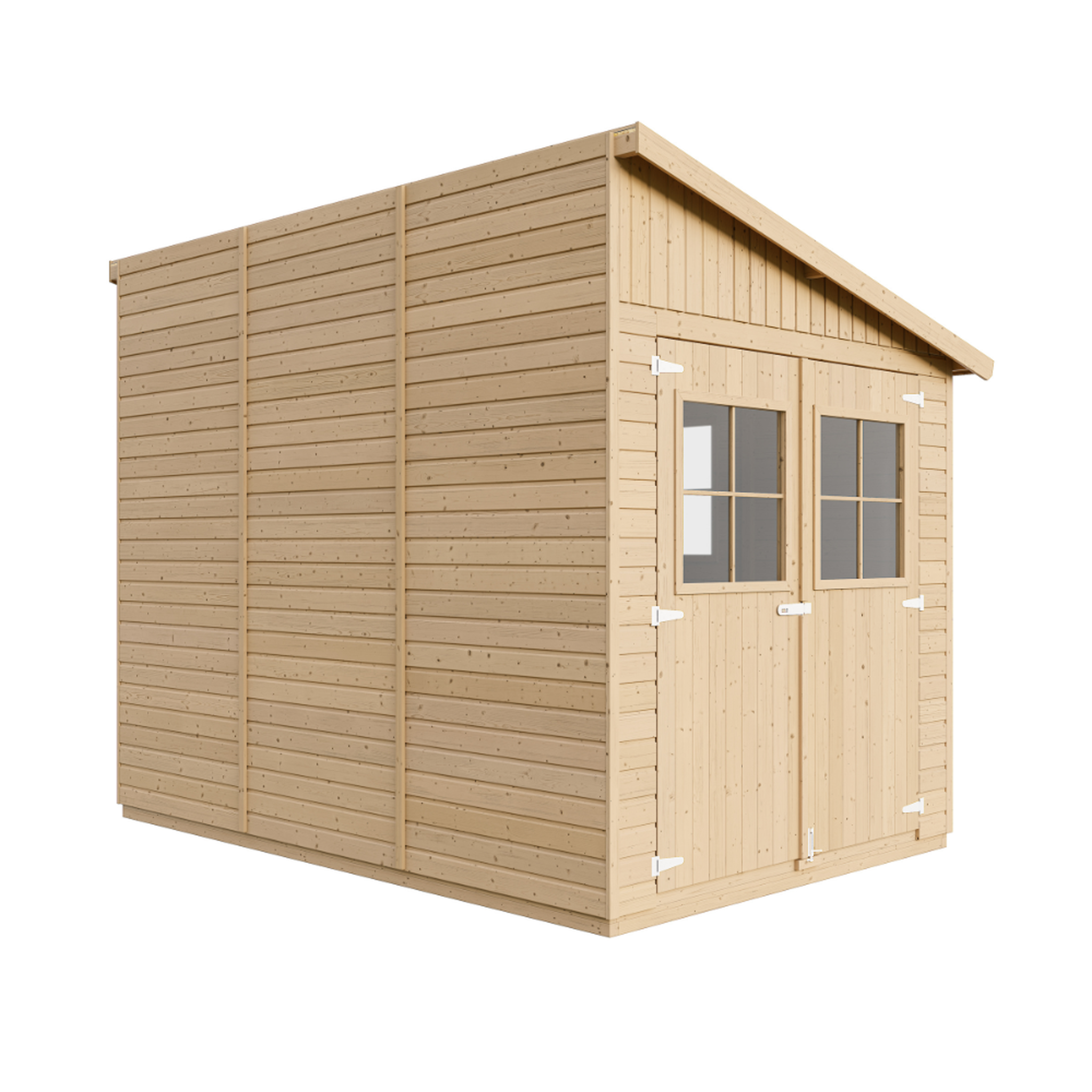 TIMBELA Abri de Jardin en Bois avec paroi latérale - 6 m2 M339A