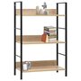 Voir la diapositive 2 : VIDAXL Bibliotheque a 3 niveaux chene 60x27,6x90,5cm bois d'ingenierie