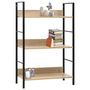 Voir la diapositive 2 : VIDAXL Bibliotheque a 3 niveaux chene 60x27,6x90,5cm bois d'ingenierie