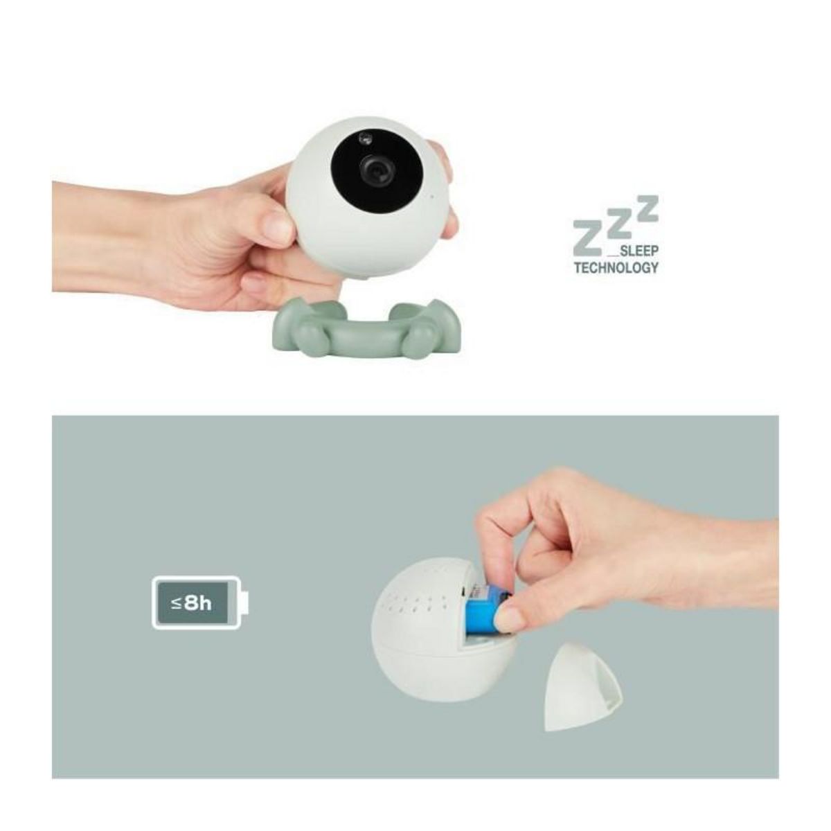 BABYMOOV Babymoov Caméra Additionnelle HD Babyphone vidéo YOO Go+ - Batterie Rechargeable Longue Autonomie - Socle Caméra inclus