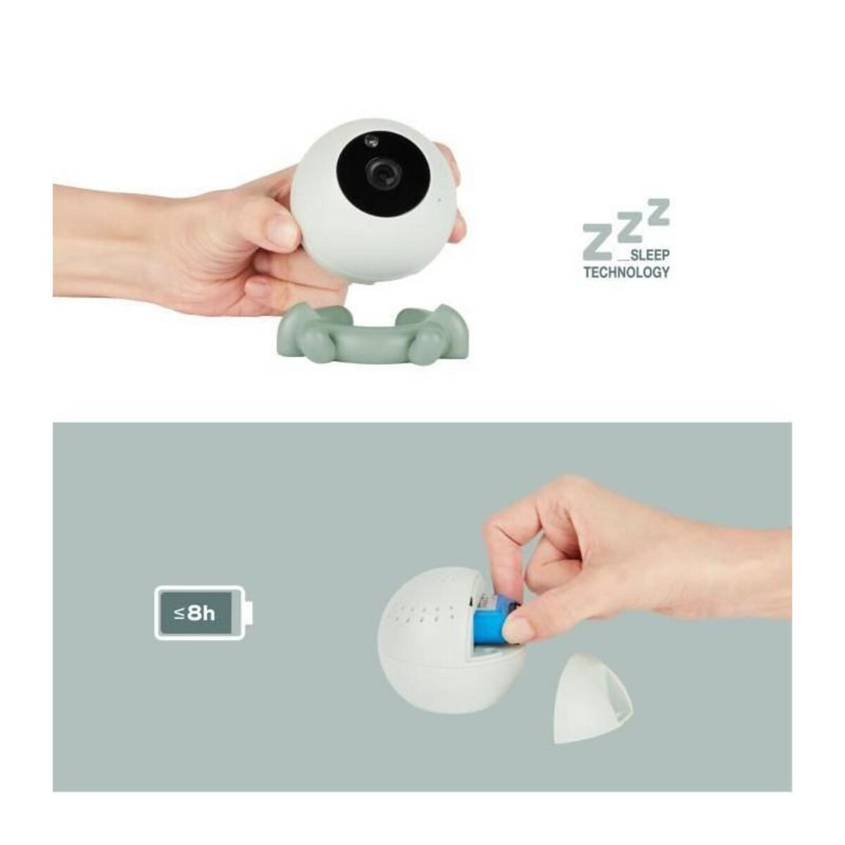 BABYMOOV Babymoov Caméra Additionnelle HD Babyphone vidéo YOO Go+ - Batterie Rechargeable Longue Autonomie - Socle Caméra inclus