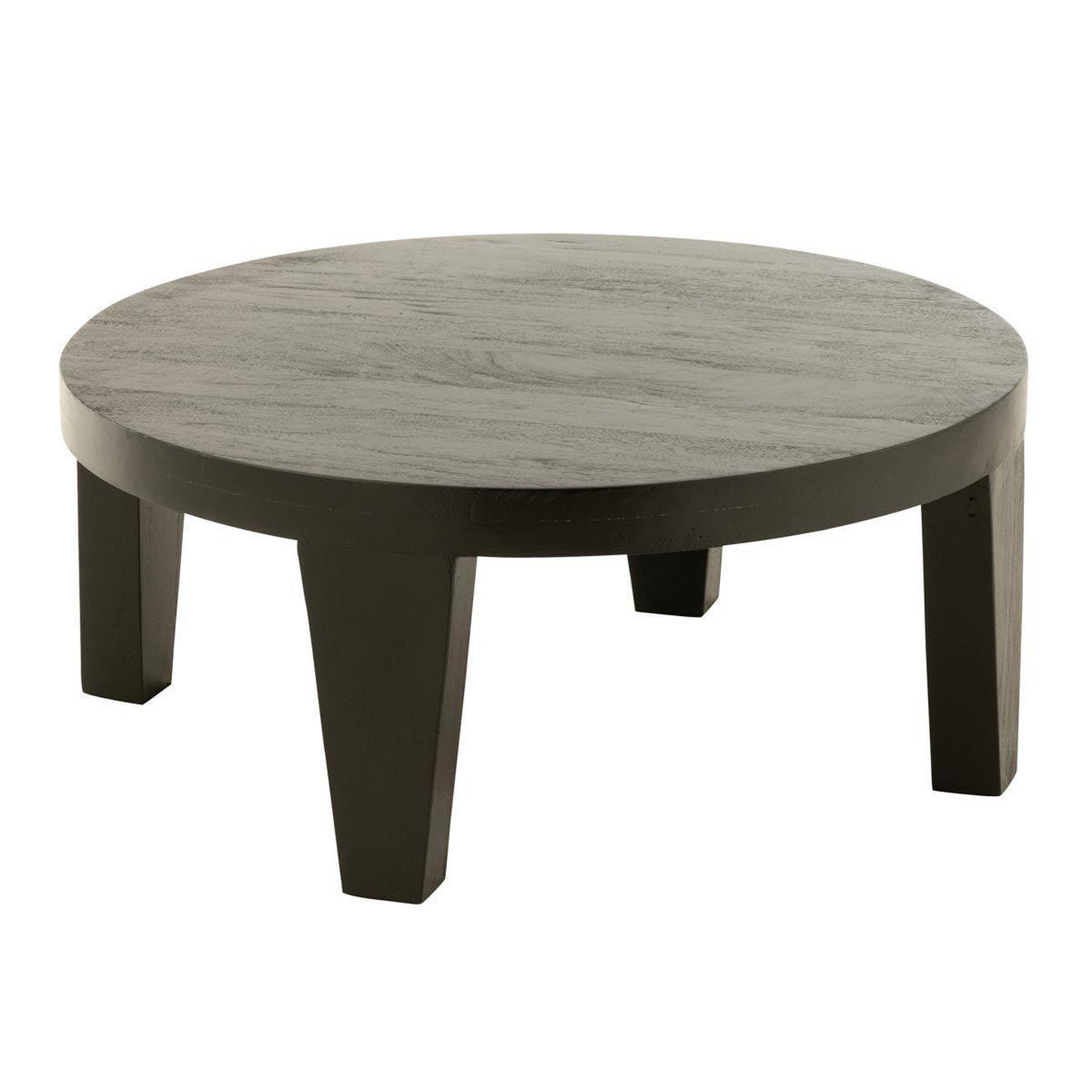 J-LINE Table basse en bois  reggie  80cm noir