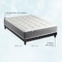 Voir la diapositive 5 : IDLITERIE Ensemble Matelas Ressort 7 zones H.28cm + Sommier Fabriqué en France MAX 160 x 200